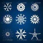 Different Abstract Snowflakes